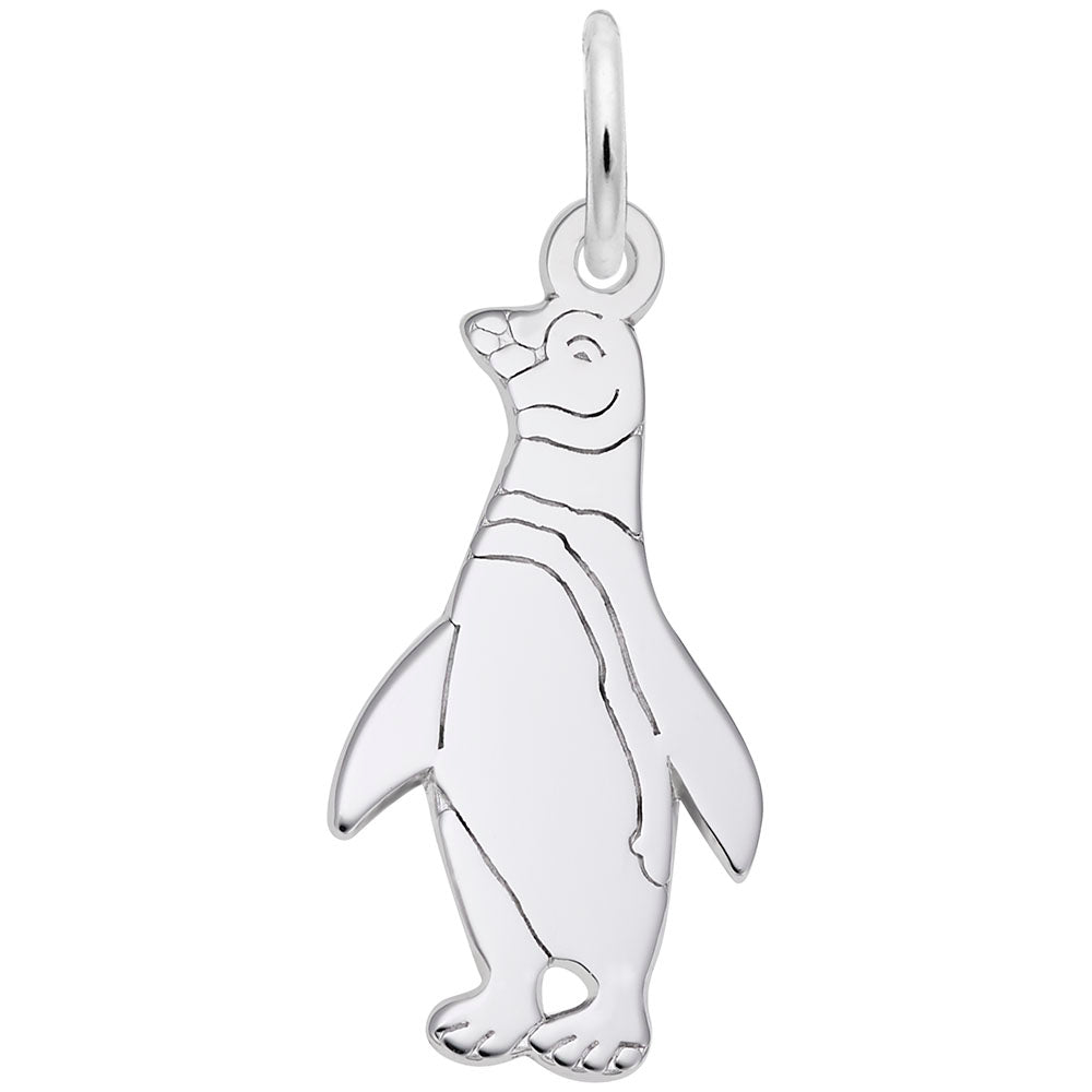 Flat Penguin Charm - Adorable Zoo Animal Jewelry for Pet Lovers 6203