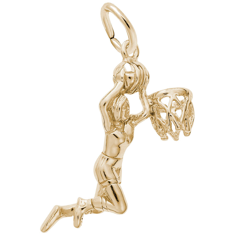 Basketball Slam Dunk Charm - Perfect for Sports Jewelry Lovers 6207