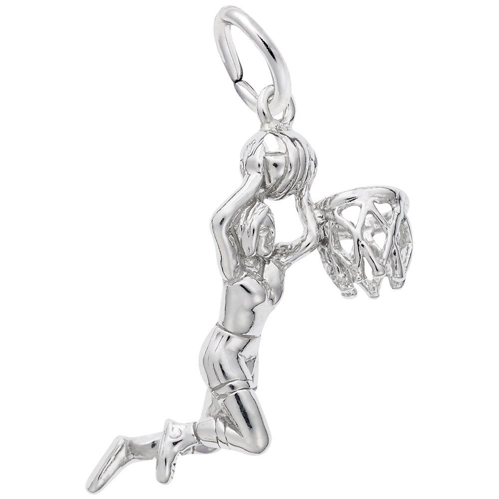 Basketball Slam Dunk Charm - Perfect for Sports Jewelry Lovers 6207