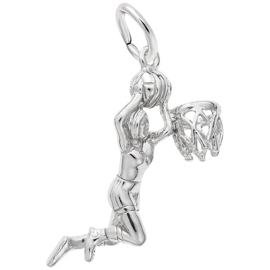 Basketball Slam Dunk Charm - Perfect for Sports Jewelry Lovers 6207