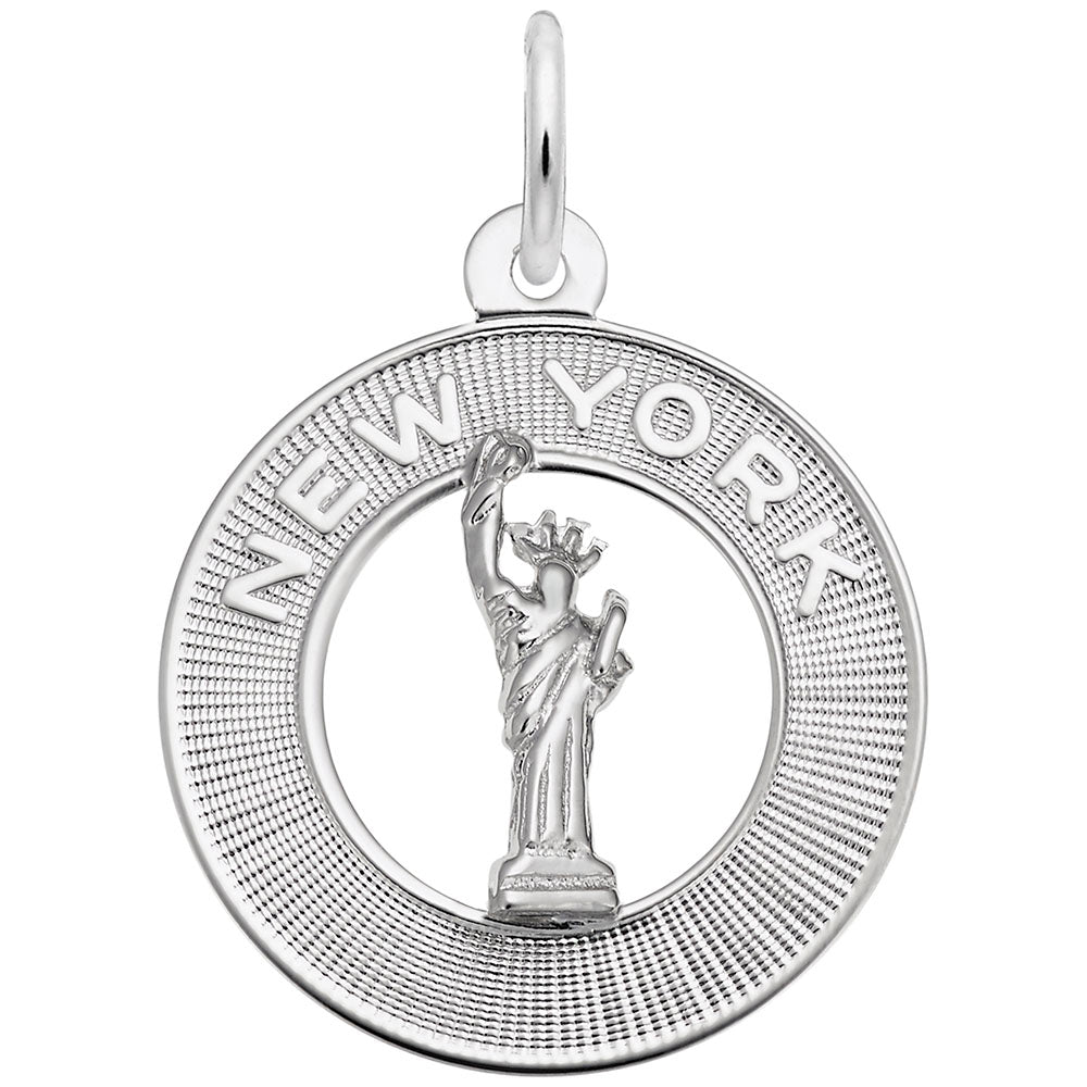New York Statue of Liberty Ring Charm - Travel Souvenir Jewelry 6222