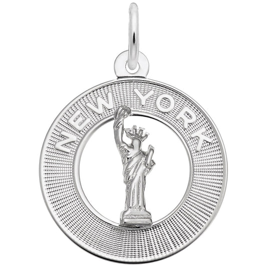 New York Statue of Liberty Ring Charm - Travel Souvenir Jewelry 6222