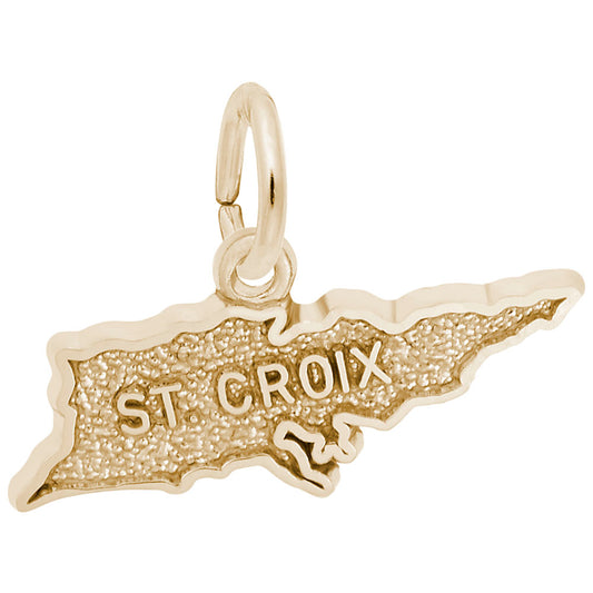 St. Croix Map Charm - Unique Travel Souvenir for Island Lovers 6224