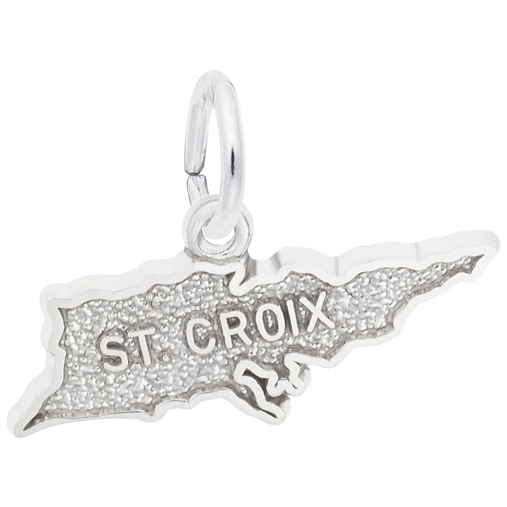 St. Croix Map Charm - Unique Travel Souvenir for Island Lovers 6224
