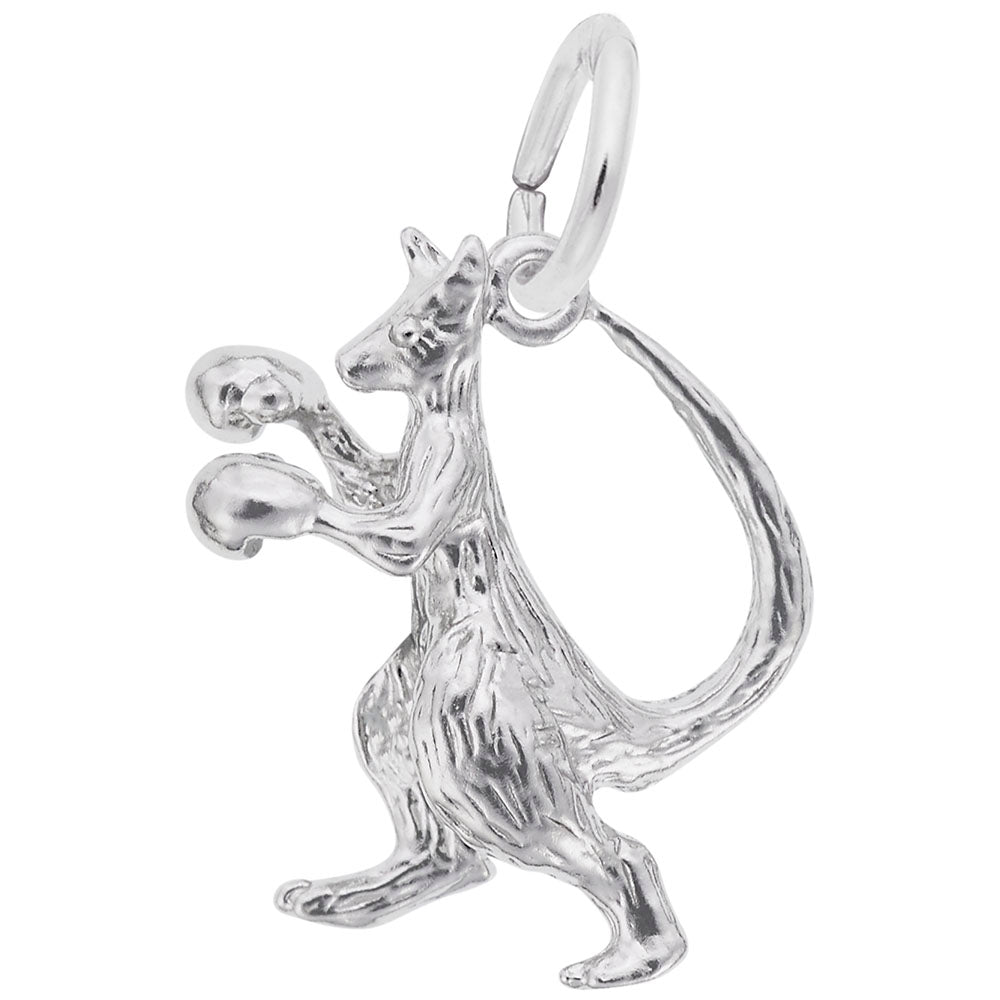 Boxing Kangaroo Charm - Unique Animal Jewelry for Pet Lovers 6229