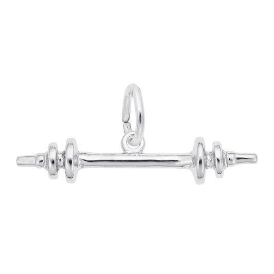 Barbell Accent Charm for Fitness Enthusiasts - Rembrandt Charms 6234