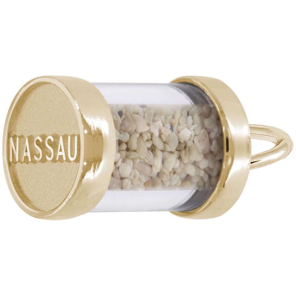 Nassau Sand Capsule Charm - Unique Travel Island Keepsake 6241