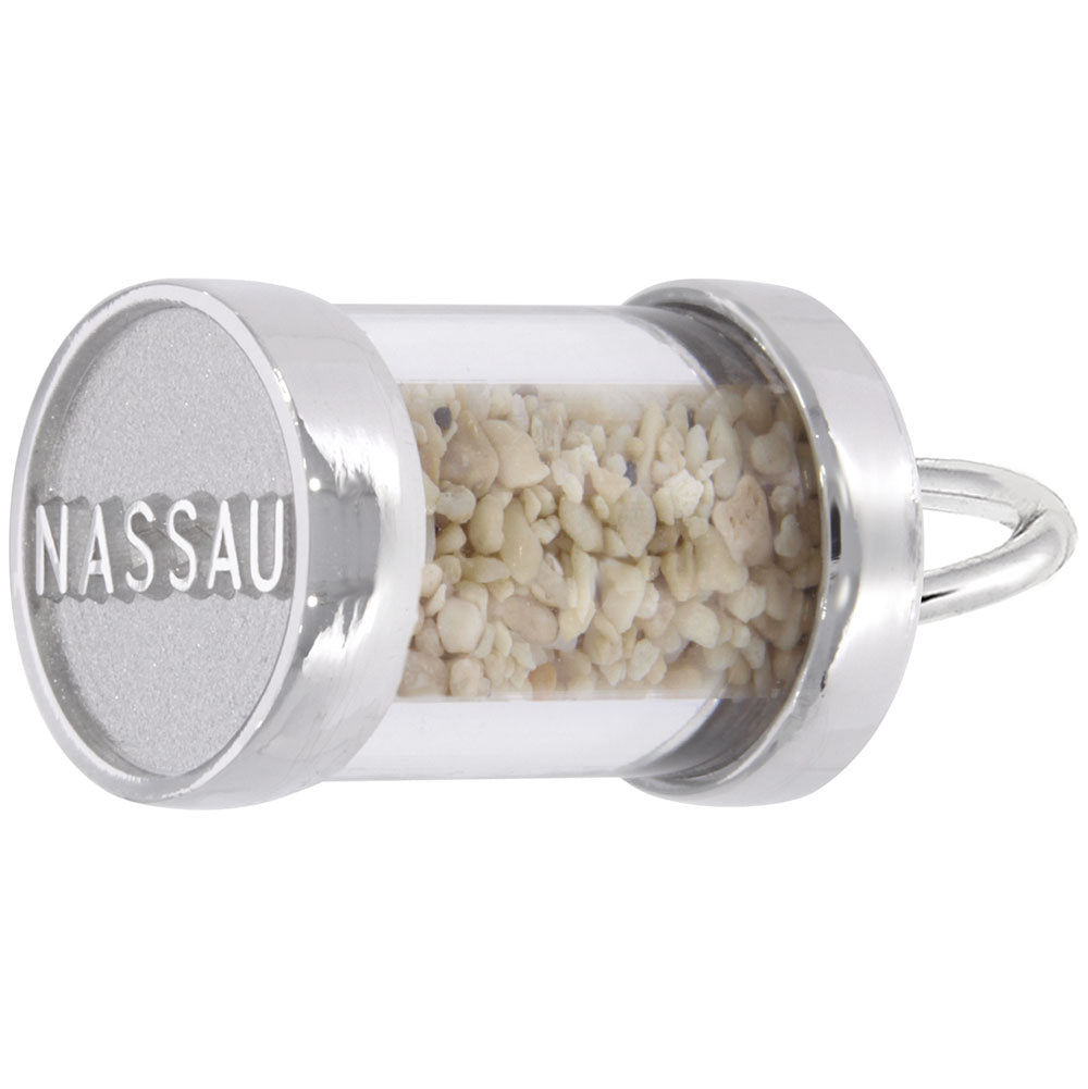 Nassau Sand Capsule Charm - Unique Travel Island Keepsake 6241