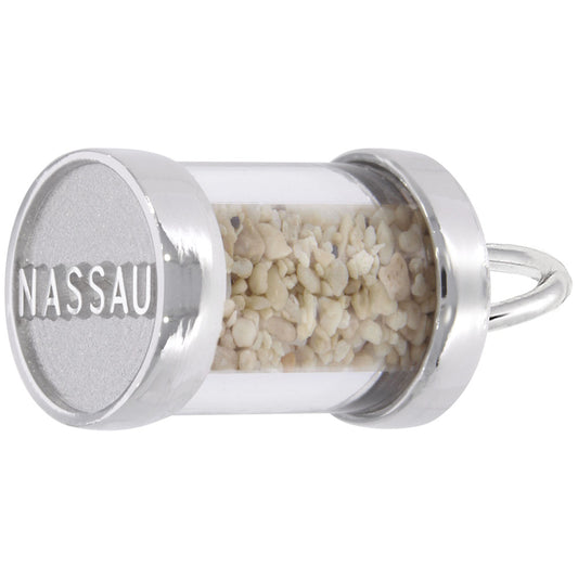 Nassau Sand Capsule Charm - Unique Travel Island Keepsake 6241