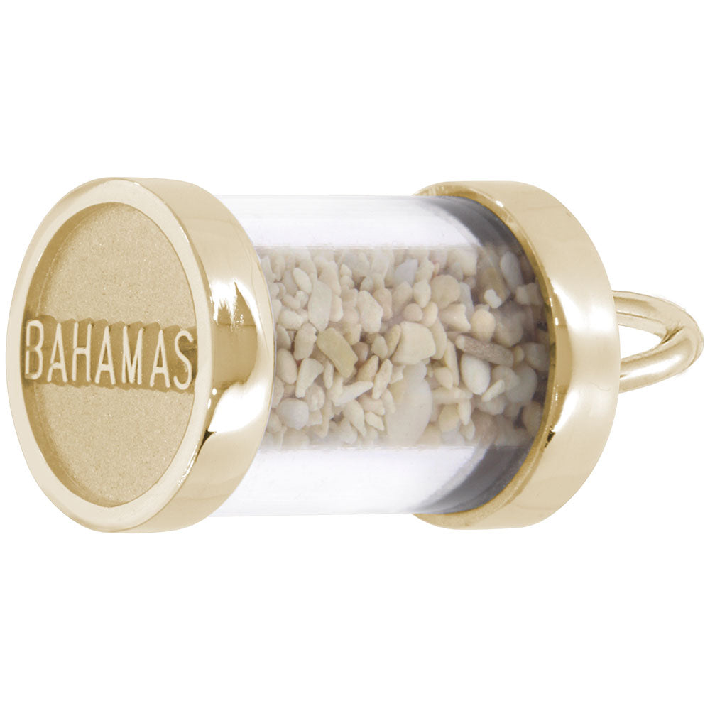 Bahamas Sand Capsule Charm - Unique Travel Keepsake Jewelry 6242
