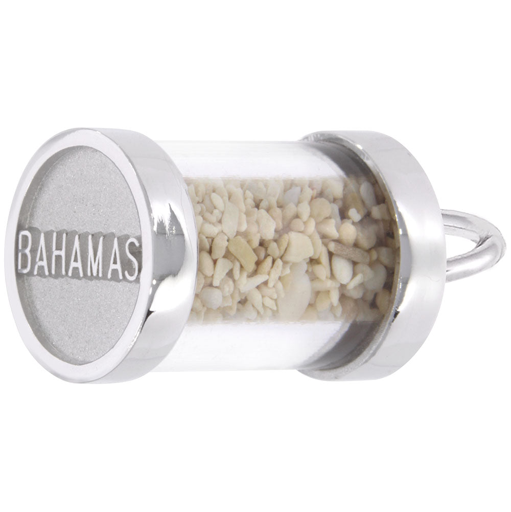 Bahamas Sand Capsule Charm - Unique Travel Keepsake Jewelry 6242