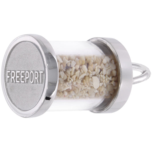 Freeport Sand Capsule Charm - Unique Travel Island Keepsake 6243