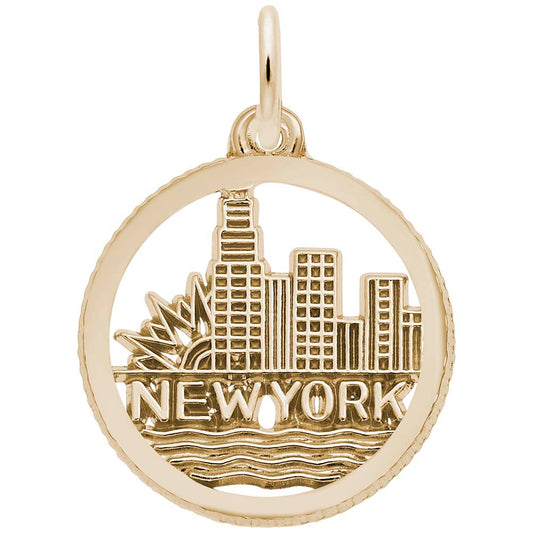 New York City Skyline Charm - Travel Souvenir Jewelry Gift 6246