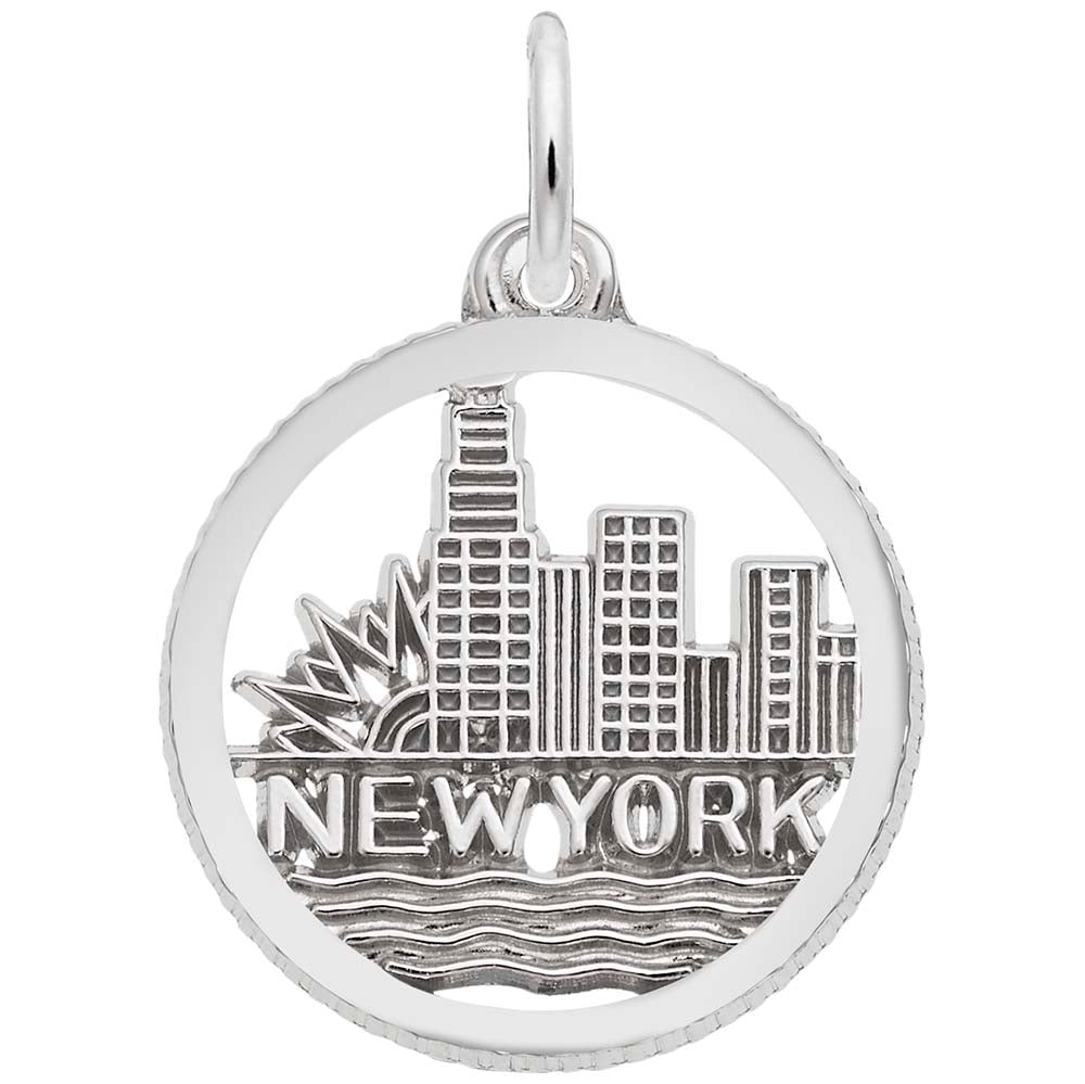 New York City Skyline Charm - Travel Souvenir Jewelry Gift 6246