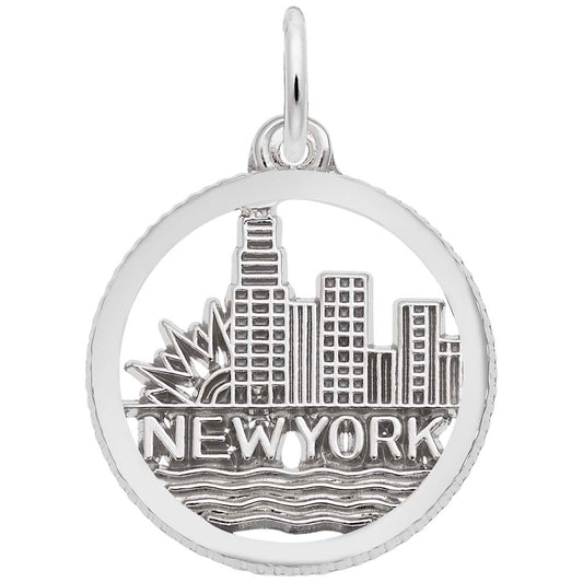New York City Skyline Charm - Travel Souvenir Jewelry Gift 6246