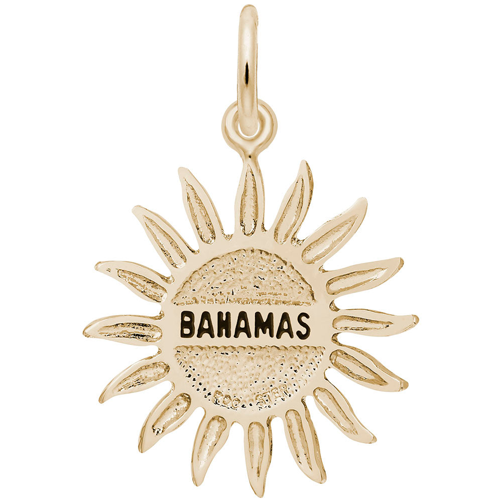 Bahamas Sun Large Charm - Tropical Island Travel Jewelry Gift 6249