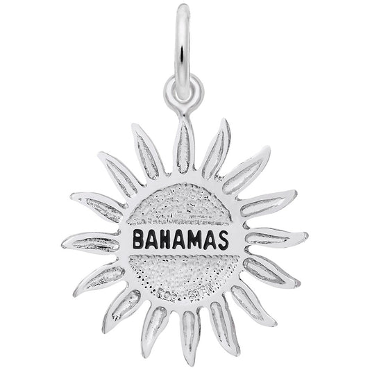 Bahamas Sun Large Charm - Tropical Island Travel Jewelry Gift 6249
