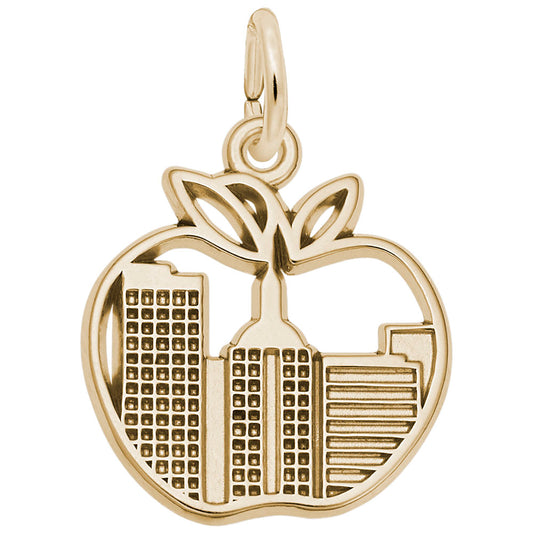 Big Apple Skyline Charm - New York Travel Souvenir Jewelry 6251