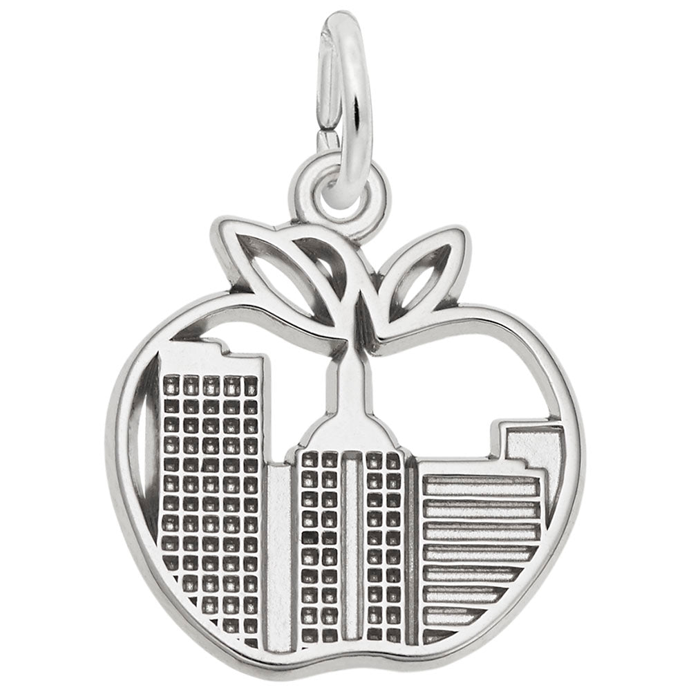 Big Apple Skyline Charm - New York Travel Souvenir Jewelry 6251