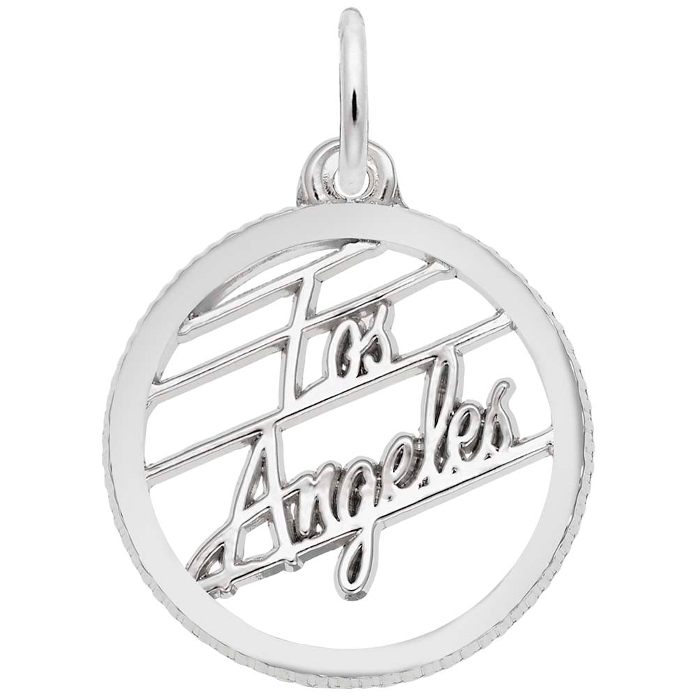 Los Angeles Disc Charm - Travel Souvenir Jewelry for Adventurers 6264