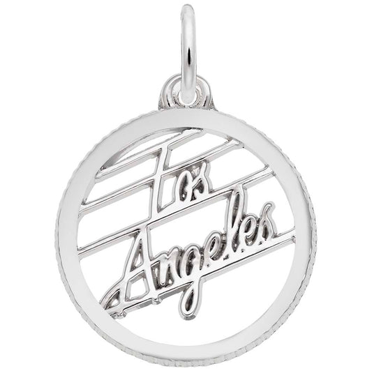 Los Angeles Disc Charm - Travel Souvenir Jewelry for Adventurers 6264