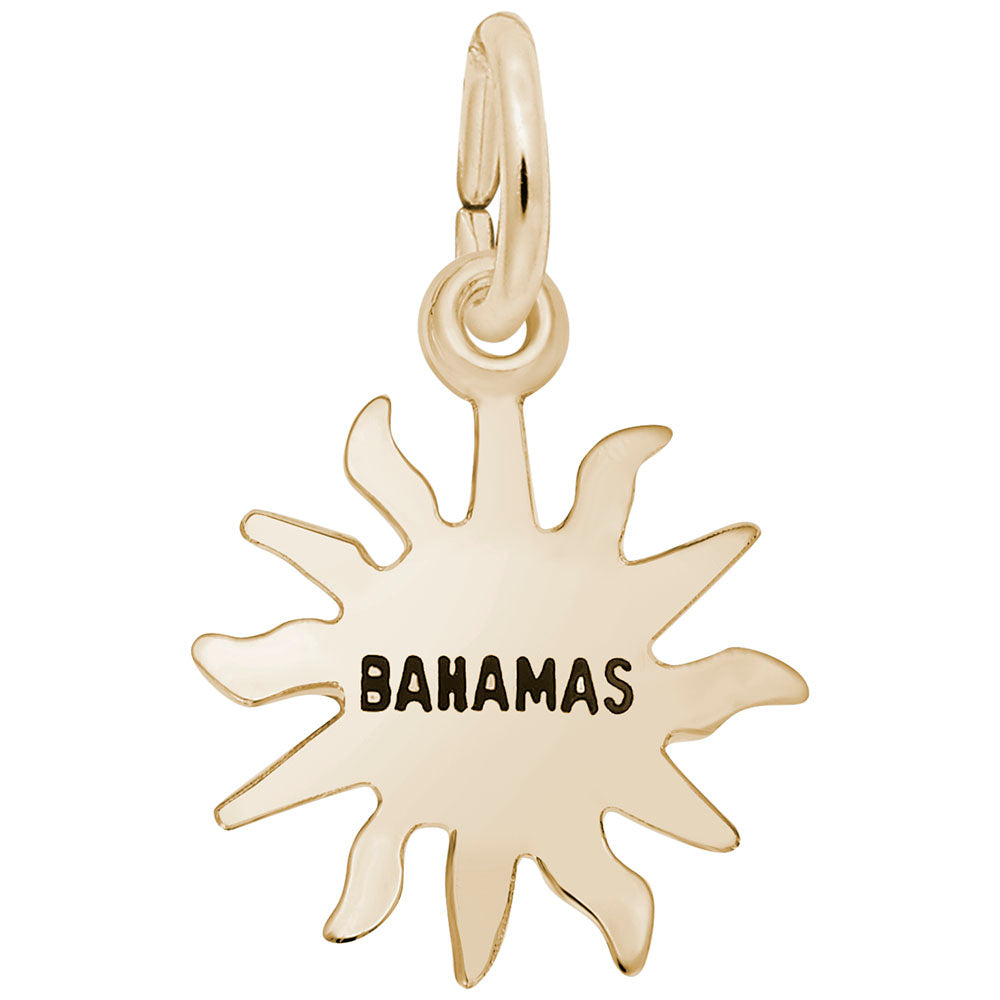 Bahamas Sun Small Charm - Tropical Island Jewelry for Travelers 6271