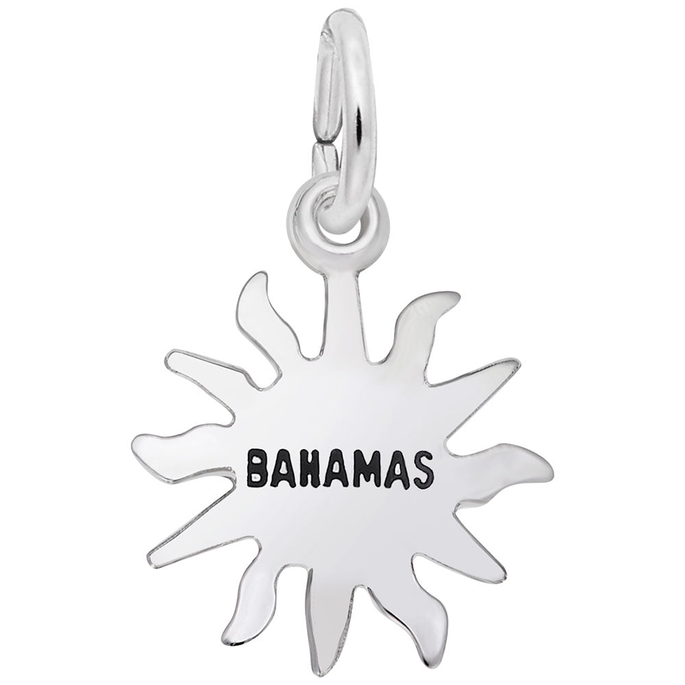 Bahamas Sun Small Charm - Tropical Island Jewelry for Travelers 6271