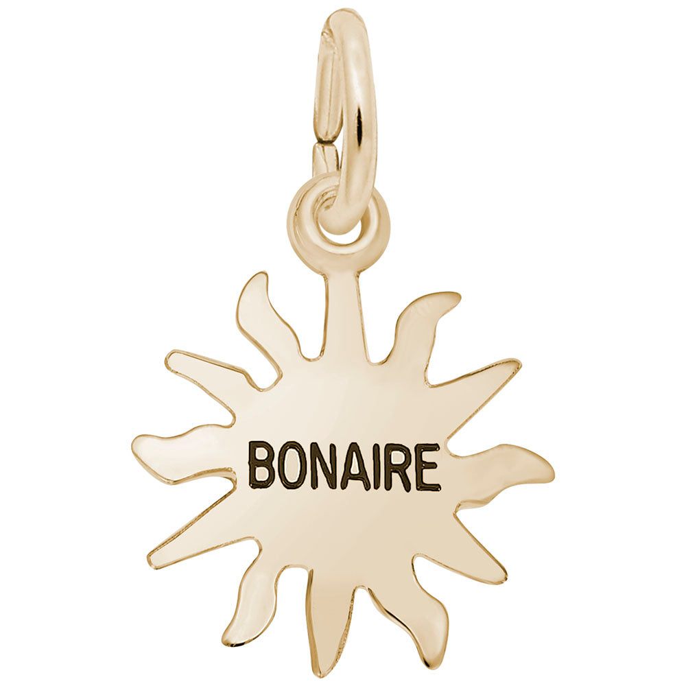 Bonaire Sun Small Charm - Tropical Island Travel Jewelry 6273
