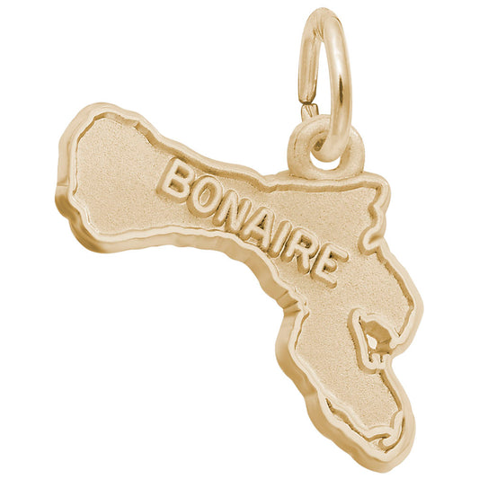 Bonaire Map Charm - Unique Travel Souvenir for Island Lovers 6286