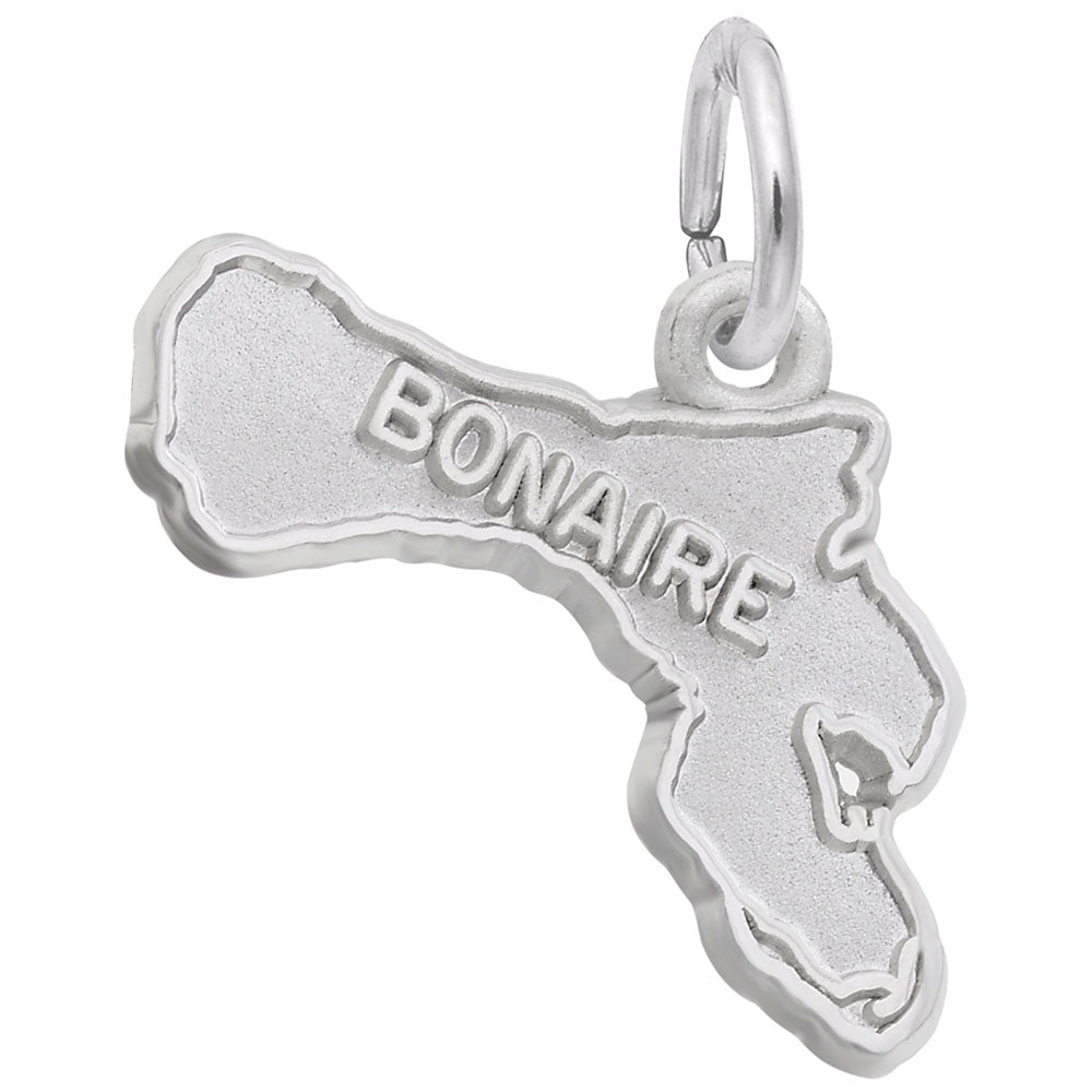 Bonaire Map Charm - Unique Travel Souvenir for Island Lovers 6286