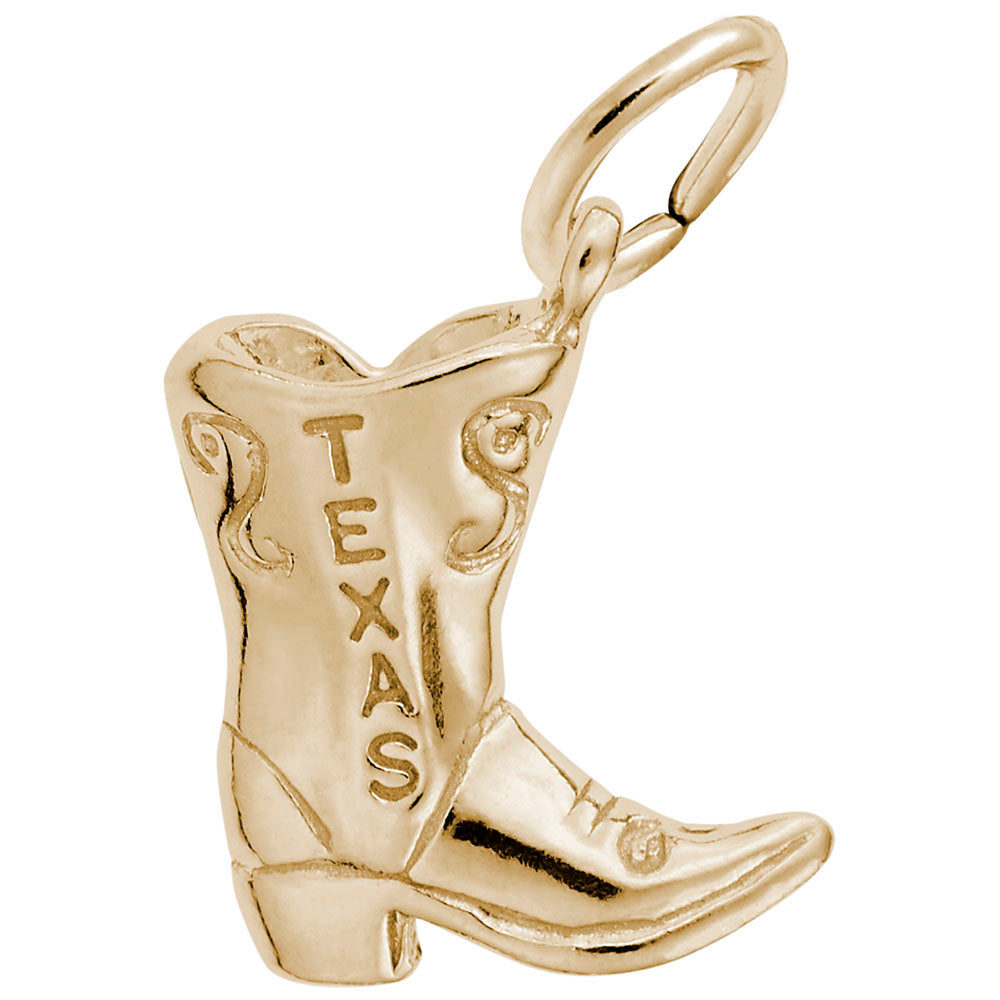 Texas Cowboy Boot Charm - Travel Souvenir Jewelry for Adventurers 6291