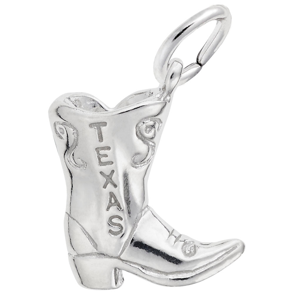 Texas Cowboy Boot Charm - Travel Souvenir Jewelry for Adventurers 6291