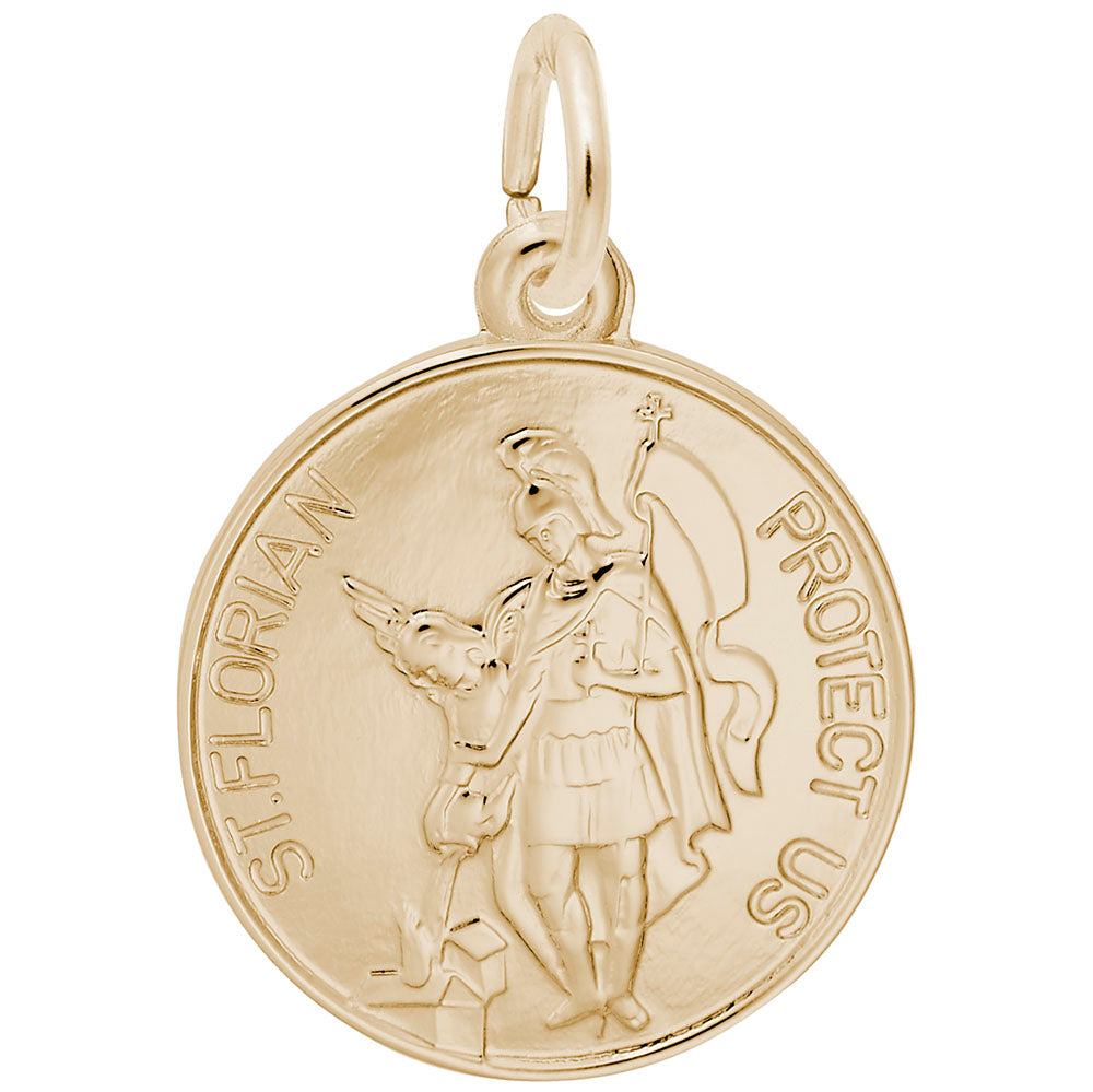 St. Florian Disc Charm - Faith Symbol for Protection & Strength 6303