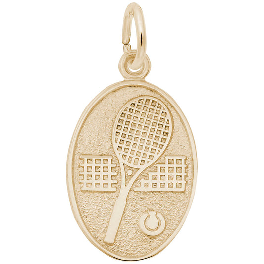 Tennis Oval Disc Charm