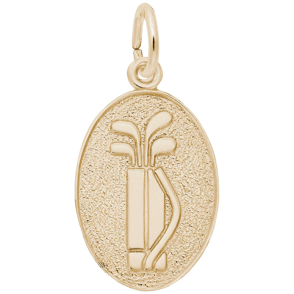 Golf Clubs Oval Disc Charm - Perfect Gift for Golf Lovers 6308