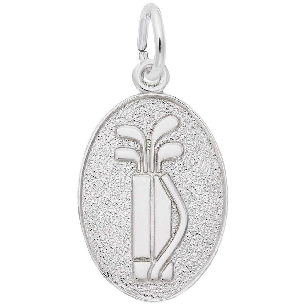 Golf Clubs Oval Disc Charm - Perfect Gift for Golf Lovers 6308