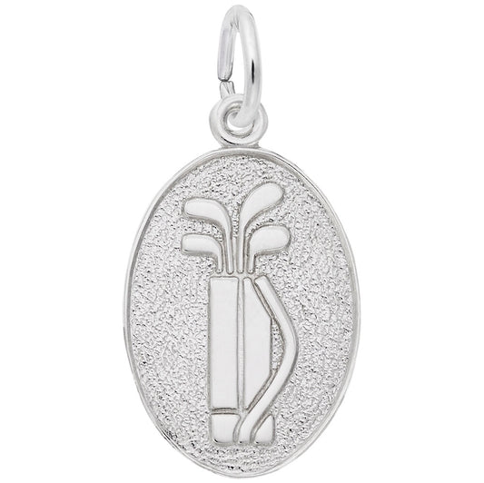 Golf Clubs Oval Disc Charm - Perfect Gift for Golf Lovers 6308