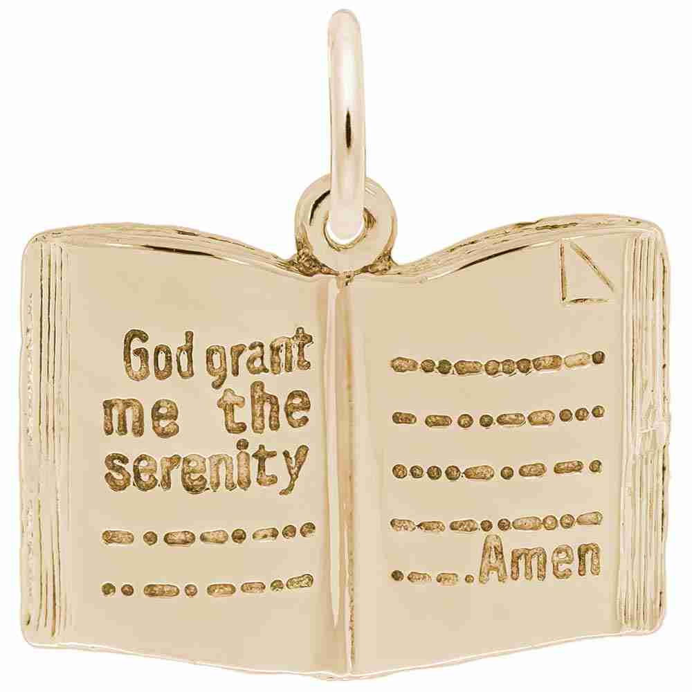 New Serenity Prayer Charm - Inspirational Religious Jewelry Gift 6317