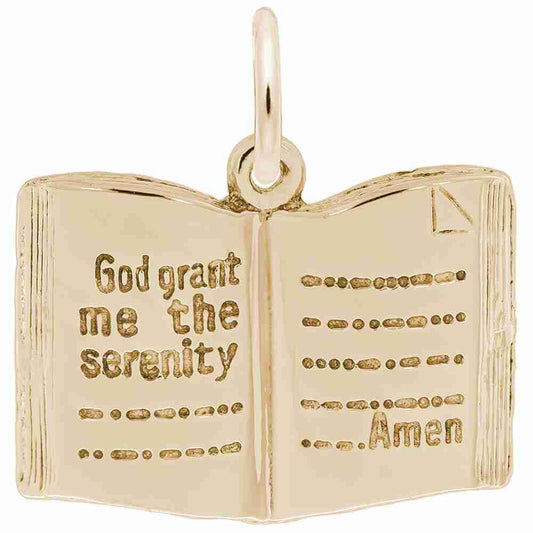 New Serenity Prayer Charm - Inspirational Religious Jewelry Gift 6317