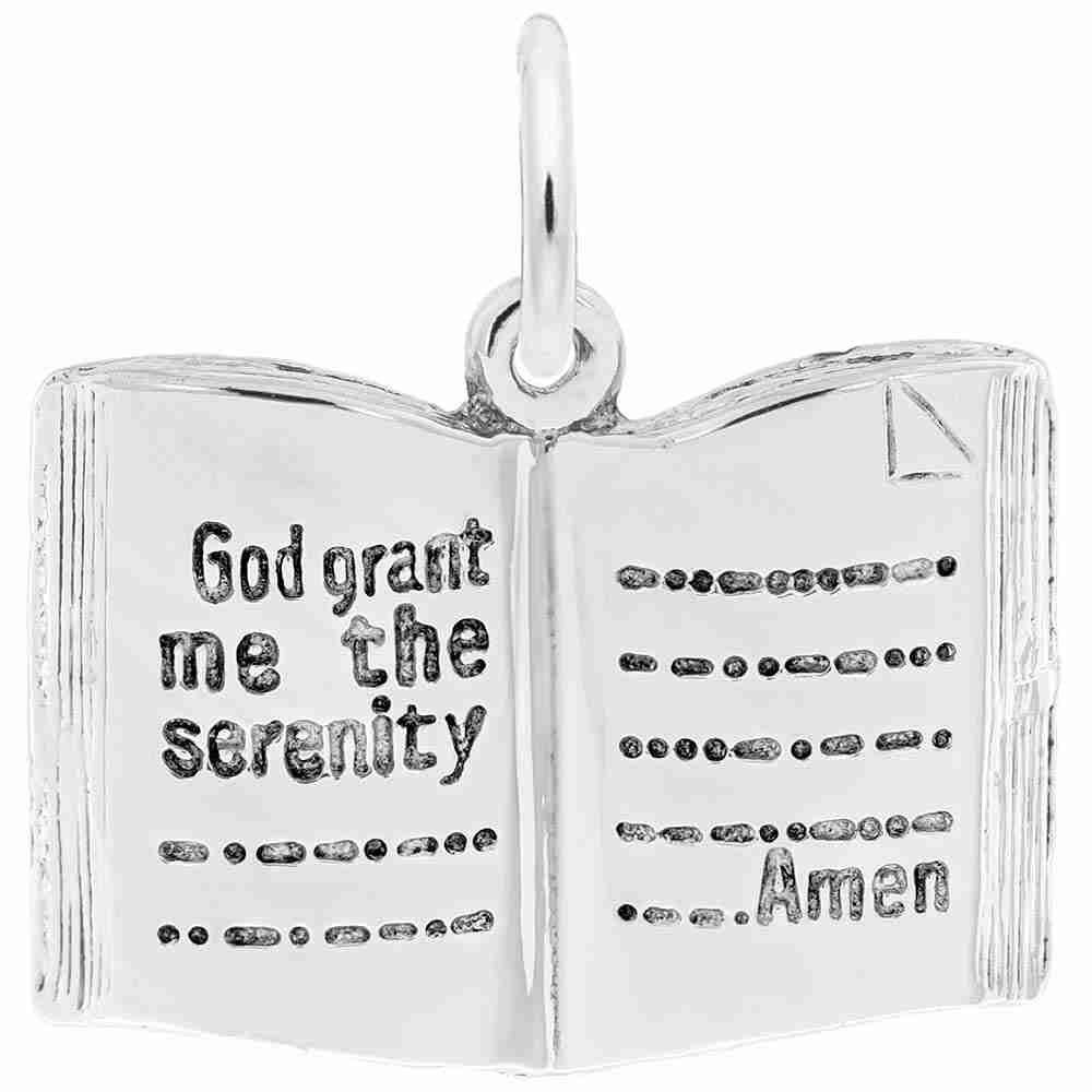 New Serenity Prayer Charm - Inspirational Religious Jewelry Gift 6317