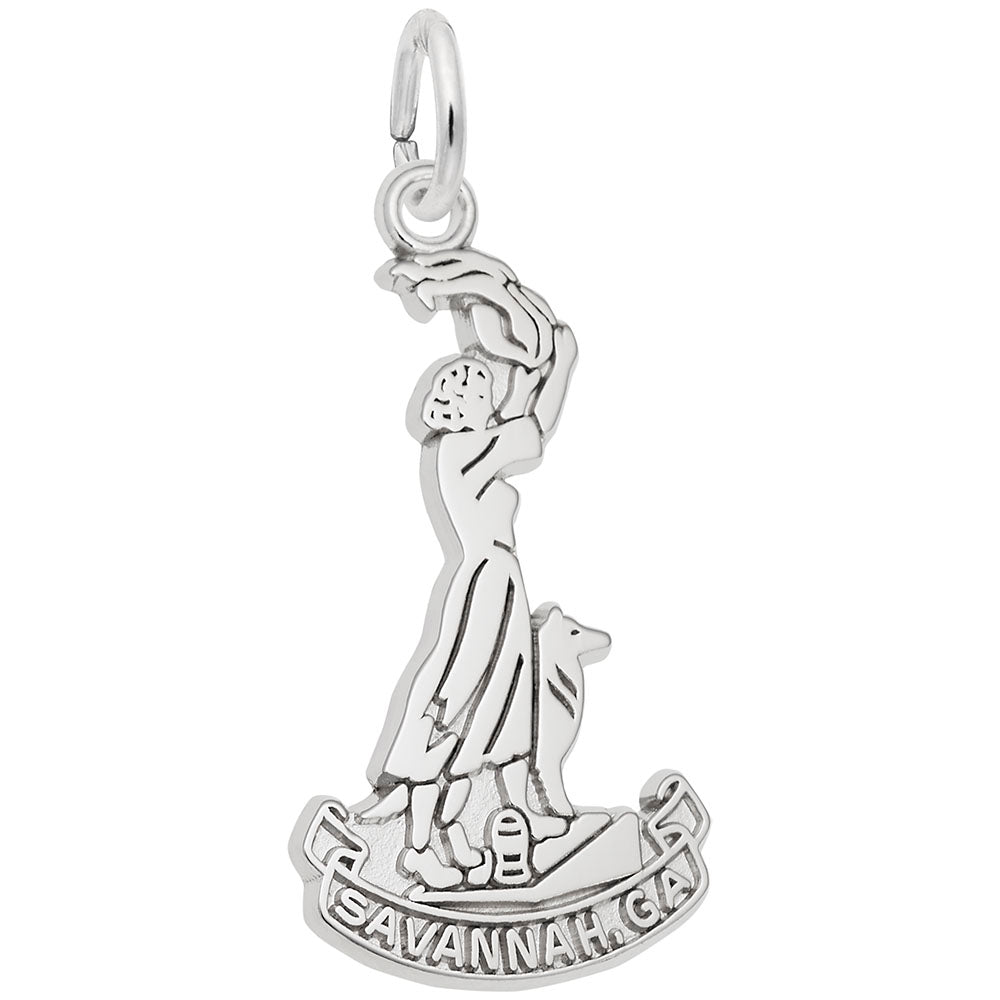 Savannah Waving Girl Charm - Travel Souvenir from Georgia 6348
