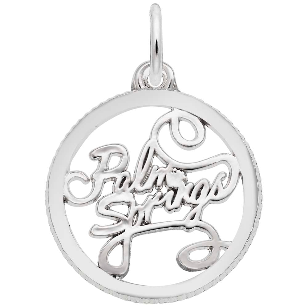 Palm Springs Disc Charm - Travel Souvenir Jewelry for Adventurers 6350