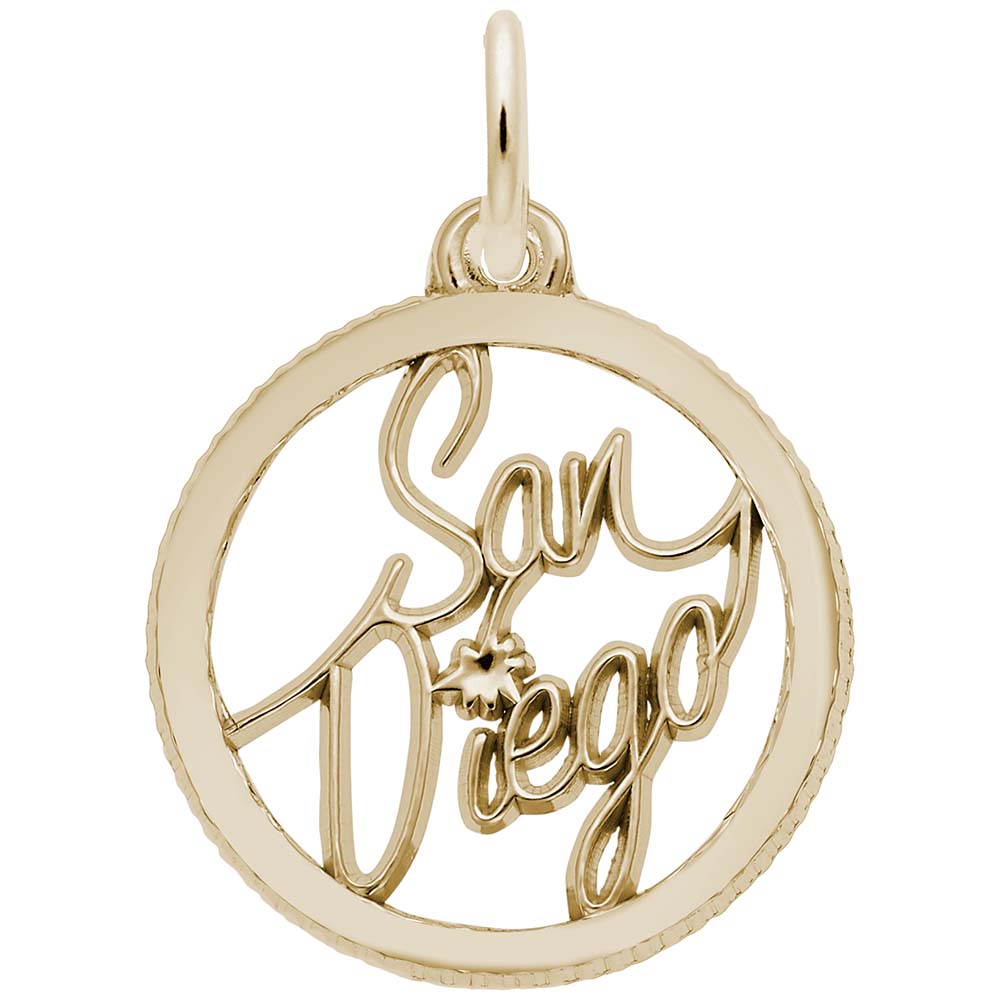 San Diego Disc Charm - Travel Souvenir Jewelry for Adventurers 6355