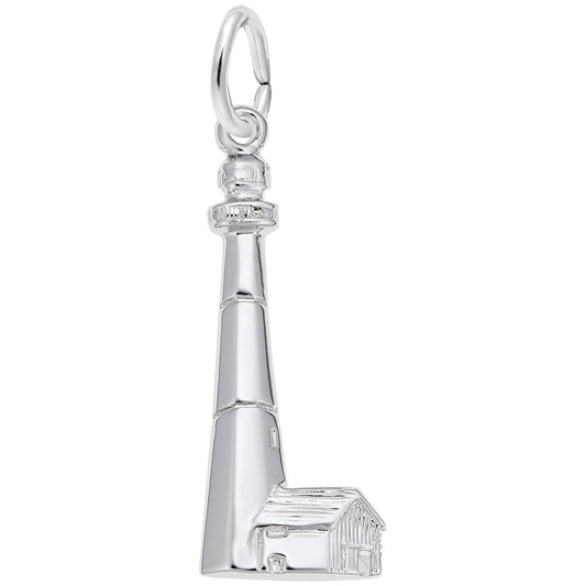 Tybee Island Lighthouse Charm - Nautical Jewelry for Ocean Lovers 6366