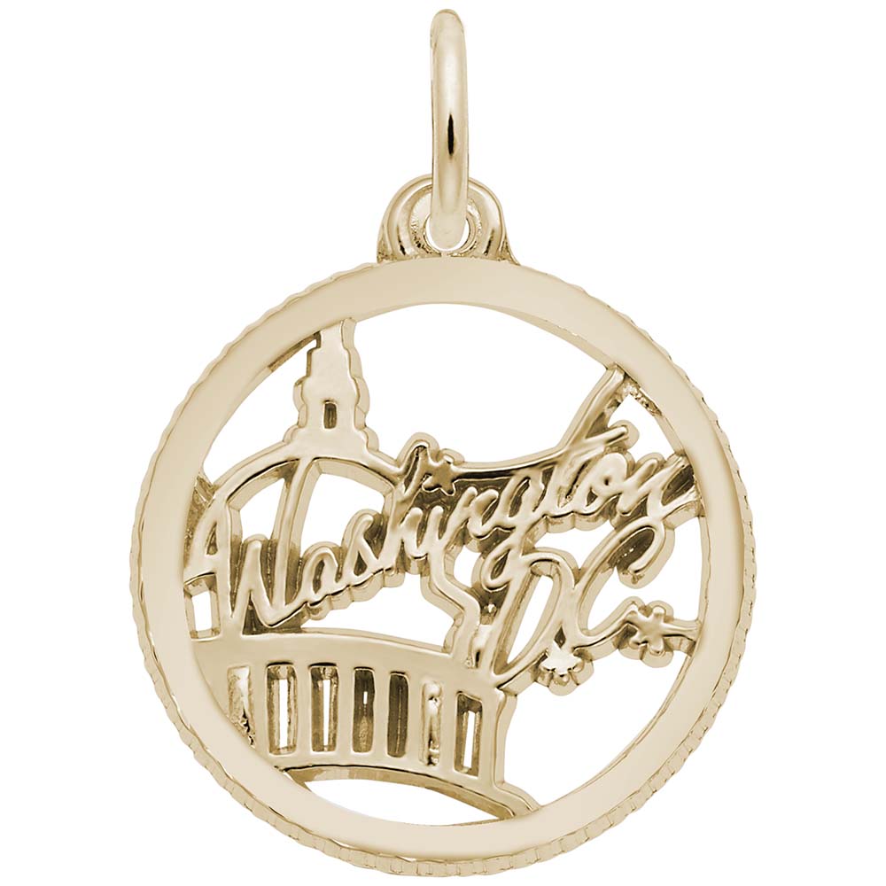 Washington DC Disc Charm - Travel Souvenir Jewelry for Adventurers 6374