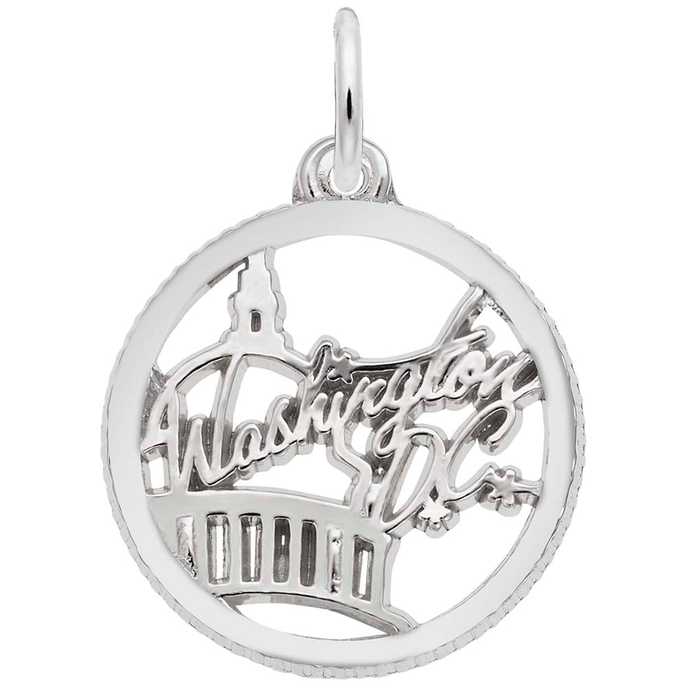 Washington DC Disc Charm - Travel Souvenir Jewelry for Adventurers 6374