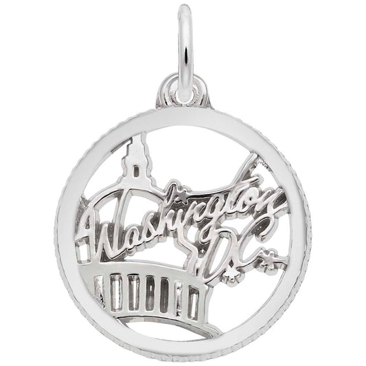 Washington DC Disc Charm - Travel Souvenir Jewelry for Adventurers 6374