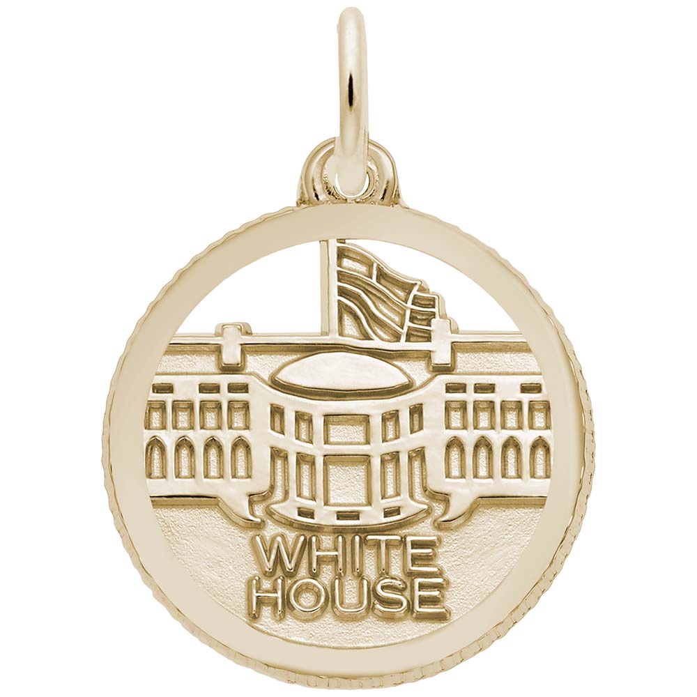 White House Disc Charm - Travel Souvenir Jewelry for Collectors 6376