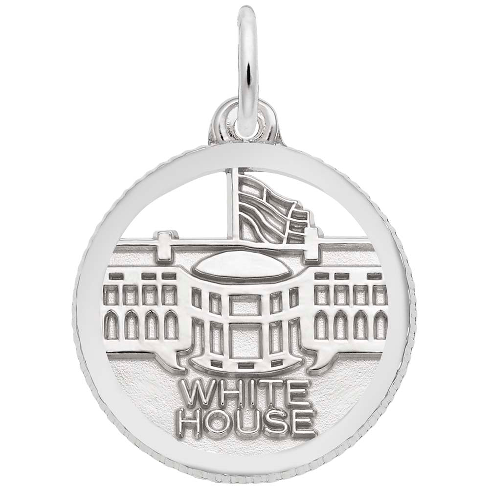White House Disc Charm - Travel Souvenir Jewelry for Collectors 6376
