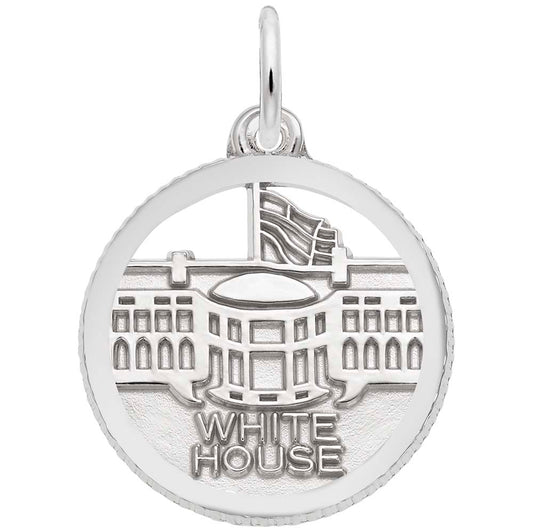 White House Disc Charm - Travel Souvenir Jewelry for Collectors 6376